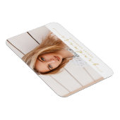 Klassieke witte en gouden Afstuderen Foto Magnet Magneet (Rechterzijde)