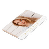 Klassieke witte en gouden Afstuderen Foto Magnet Magneet (Linkerzijde)