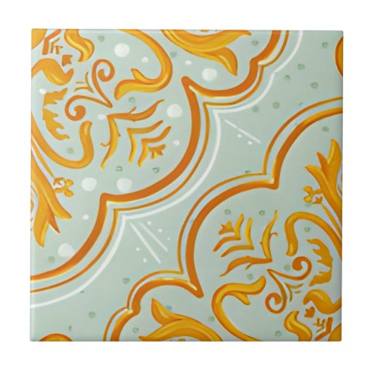 klassieke witte en gouden wandtegels tegeltje (Voorkant)