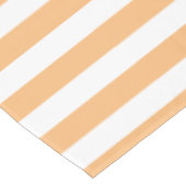 Klassieke witte en lichte Oranje strepen Tafelkleed (Gekanteld)