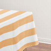 Klassieke witte en lichte Oranje strepen Tafelkleed (Voorbeeld)