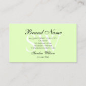 Klassieke witte en lichte pastaafvlek met Initiale Visitekaartje (Achterkant)