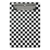 Klassieke Witte en Zwarte Vierkante Doos Stijlvol  Mini Klembord (Voorkant)