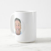 Klassieke witte fotobeker - ronde frame aangepaste koffiemok (Voorkant links)