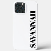 Klassieke witte gepersonaliseerde naam eenvoudig Case-Mate iPhone case (Achterkant)
