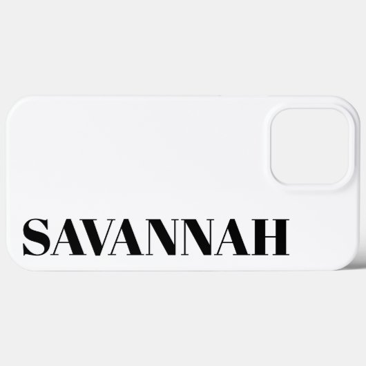 Klassieke witte gepersonaliseerde naam eenvoudig Case-Mate iPhone case (Achterkant (horizontaal))