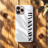 Klassieke witte gepersonaliseerde naam eenvoudig Case-Mate iPhone case