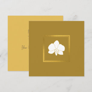 Klassieke witte goudventiel Elegant Golden Backgau Bedankkaart