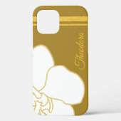Klassieke witte goudventiel Elegant Golden Backgau Case-Mate iPhone Case (Achterkant)