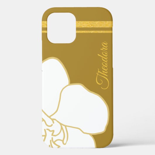 Klassieke witte goudventiel Elegant Golden Backgau Case-Mate iPhone Case (Achterkant)