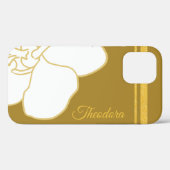 Klassieke witte goudventiel Elegant Golden Backgau Case-Mate iPhone Case (Achterkant (horizontaal))