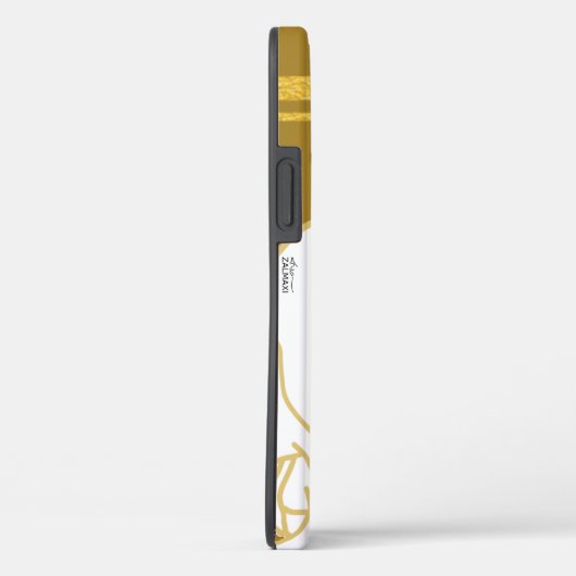 Klassieke witte goudventiel Elegant Golden Backgau Case-Mate iPhone Case (Achterkant / Rechts)