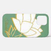 Klassieke witte goudventiel elegante groene achter Case-Mate iPhone case (Achterkant (horizontaal))