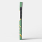 Klassieke witte goudventiel elegante groene achter Case-Mate iPhone case (Achterkant / Links)