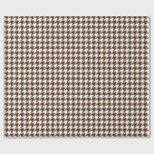 Klassieke witte houndstooth cadeaupapier (Vlak)