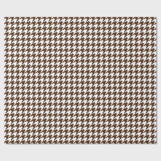 Klassieke witte houndstooth cadeaupapier (Vlak)
