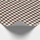 Klassieke witte houndstooth cadeaupapier (Hoek)