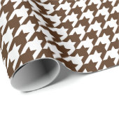 Klassieke witte houndstooth cadeaupapier (Rol Hoek)