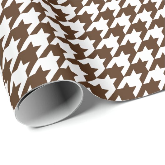 Klassieke witte houndstooth cadeaupapier (Rol Hoek)