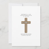 Klassieke witte katholieke trouw handgeschreven el kaart (Achterkant)