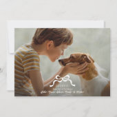 Klassieke witte kerst boog foto feestdagenkaart (Voorkant)