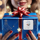 Klassieke Witte Kerstversiering Vierkante Sticker