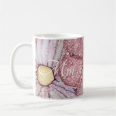 Klassieke witte koffie mok "Flowers Ink 4" (Links)