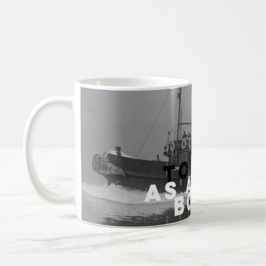 Klassieke witte koffie Mok hard als sleepboot (Links)