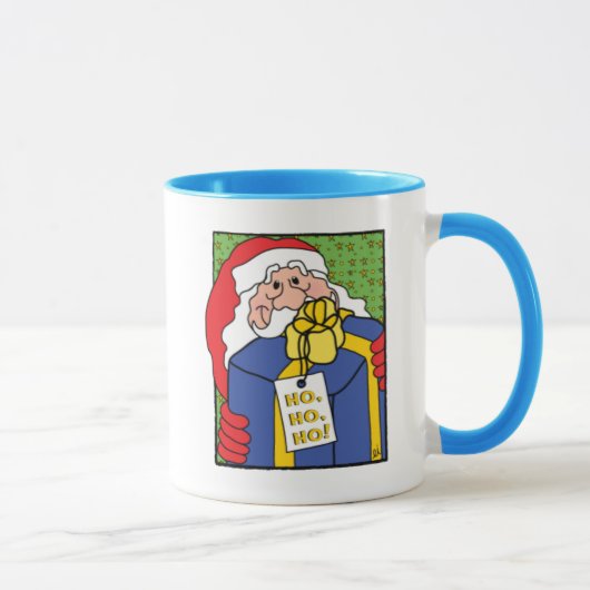 Klassieke witte koffie mok Santa Claus "Ho, Ho, Ho (Rechts)