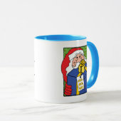 Klassieke witte koffie mok Santa Claus "Ho, Ho, Ho (Voorkant rechts)