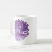Klassieke witte koffiemok "Lavendelbloem" (Voorkant links)