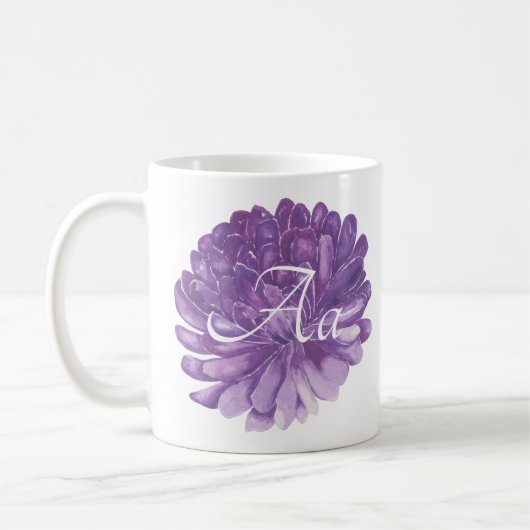 Klassieke witte koffiemok "Lavendelbloem" (Links)