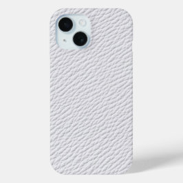 Klassieke Witte Lederen Gestructureerde Telefoon C iPhone 15 Case