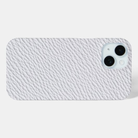 Klassieke Witte Lederen Gestructureerde Telefoon C Case-Mate iPhone Case (Achterkant (horizontaal))