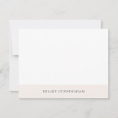 Klassieke witte linnen kleurenblok met de naam Fla Notitiekaartje (Voorkant)