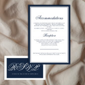 Klassieke witte marine Elegant Regal Informatiekaartje