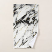 Klassieke witte marmer Gold Foil Glam #1 Bad Handdoek (Handdoek)