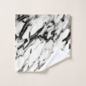 Klassieke witte marmer Gold Foil Glam #1 Bad Handdoek (Wasdoekje)