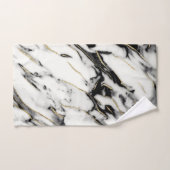 Klassieke witte marmer Gold Foil Glam #1 Bad Handdoek (Handdoek)