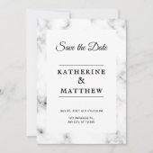 Klassieke Witte Marmeren bruiloft uitnodiging (Voorkant)