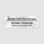 Klassieke Witte Marmeren Douane Gepersonaliseerde Naamplaatje (Voorkant)