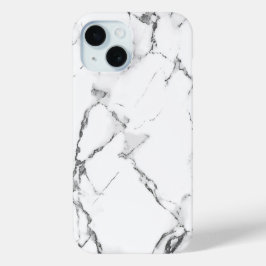 Klassieke Witte Marmeren Textuur Telefoonhoes iPhone 15 Case