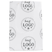 Klassieke witte middelgrote cadeautas met aangepas (Voorkant)