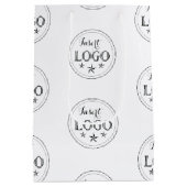 Klassieke witte middelgrote cadeautas met aangepas (Achterkant)