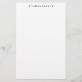 Klassieke witte minimalistische vlek elegant briefpapier (Voorkant)