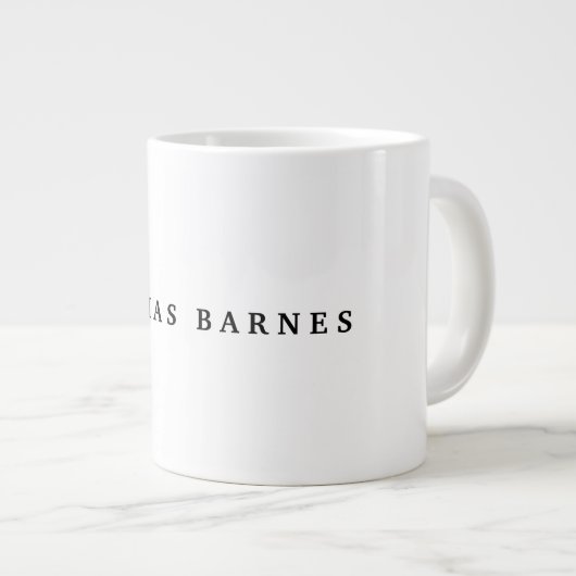 Klassieke witte minimalistische vlek elegant grote koffiekop (Voorkant rechts)