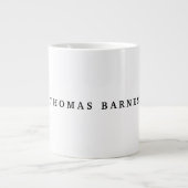 Klassieke witte minimalistische vlek elegant grote koffiekop (Voorkant)