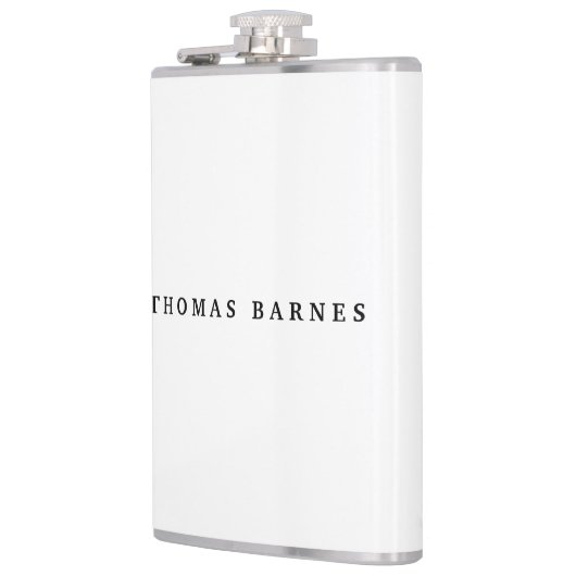 Klassieke witte minimalistische vlek elegant heupfles (Links)