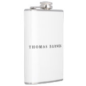 Klassieke witte minimalistische vlek elegant heupfles (Rechts)