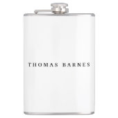 Klassieke witte minimalistische vlek elegant heupfles (Voorkant)